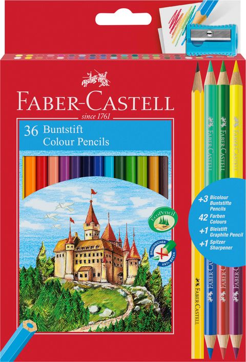 Obrázek produktu: Pastelky Faber-Castell šestihranné, 36 barev + 3 ks