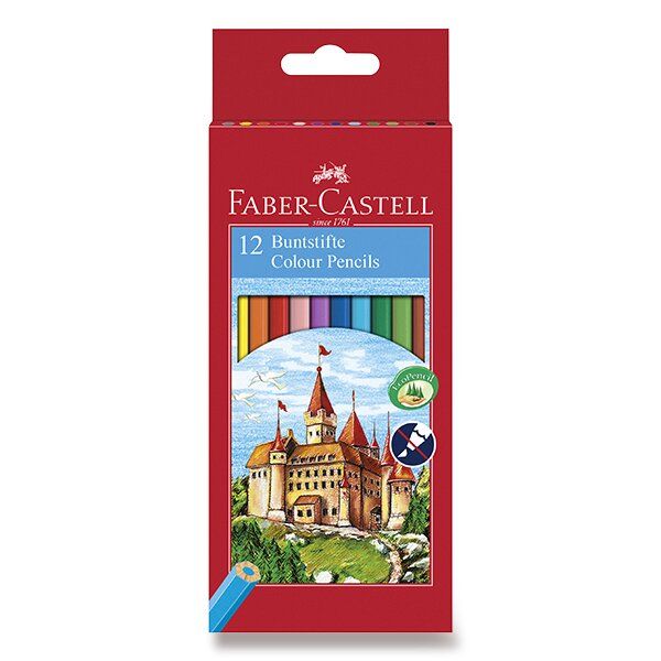 Pastelky Faber-Castell šestihranné, pap.krabička 12 barev