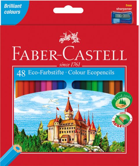Obrázek produktu: Pastelky Faber-Castell šestihranné, pap.krabička 48 barev
