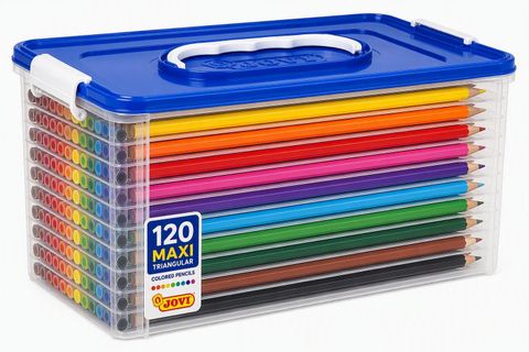 Obrázek produktu: Pastelky JOVI dřevěné Maxi - trojhranné - 120 ks / 12 barev