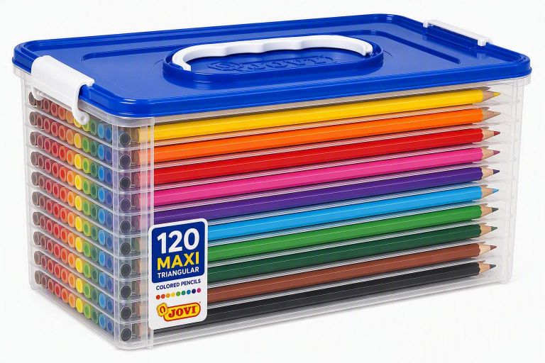Pastelky JOVI dřevěné Maxi - trojhranné - 120 ks / 12 barev