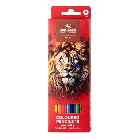 Obrázek produktu: Pastelky Koh-i-noor školní Lev - 18 ks