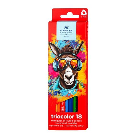 Obrázek produktu: Pastelky Koh-i-noor trojhranné Osel - 18 ks