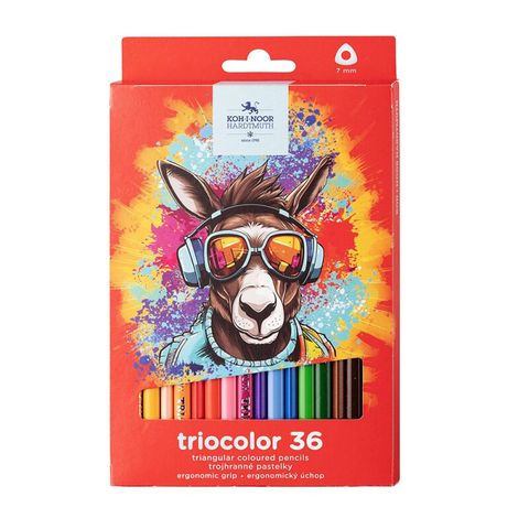 Obrázek produktu: Pastelky Koh-i-noor trojhranné Osel - 36 ks