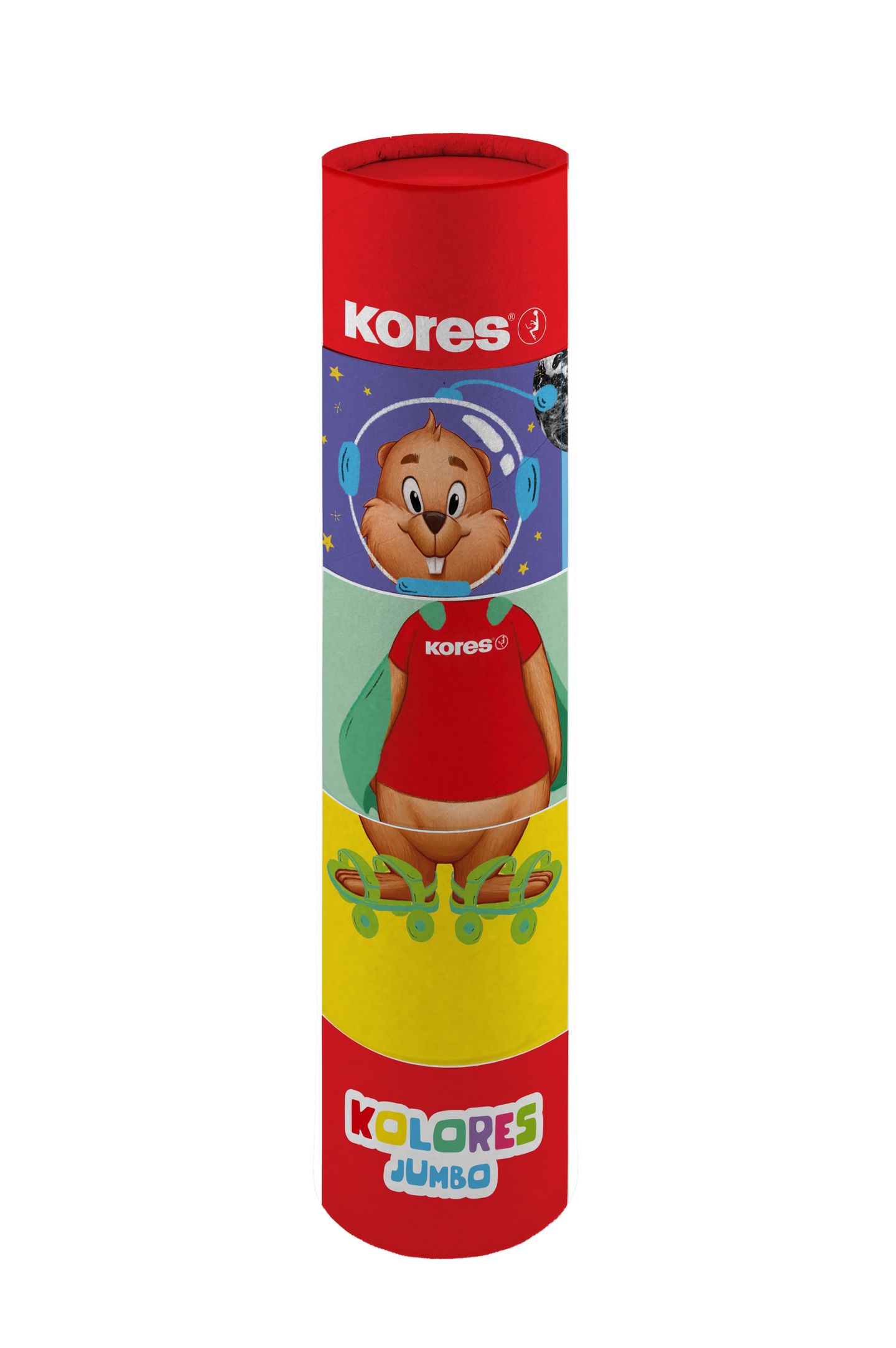 Pastelky Kores Kolores Jumbo Twist & Turn, trojhranné - 12 kusů