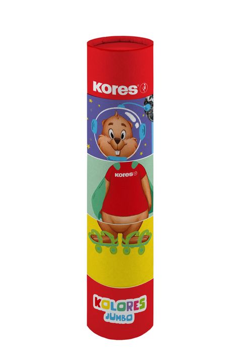 Obrázek produktu: Pastelky Kores Kolores Jumbo Twist & Turn, trojhranné - 12 kusů