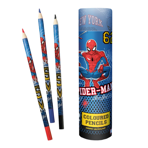 Obrázek produktu: Pastelky kulaté Colorino - Spider-Man - 12 barev v kovové tubě