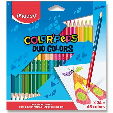 Obrázek produktu: Pastelky MAPED Color'Peps DUO - oboustranné pastelky, 48 barev