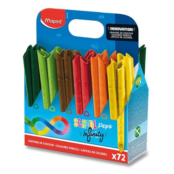 Pastelky Maped Color'Peps infinity - školní sada, 72 ks