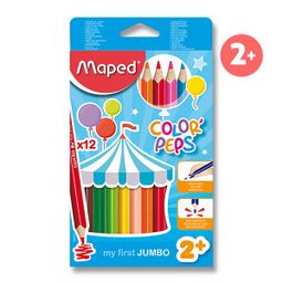 Obrázek produktu: Pastelky MAPED Color´Peps JUMBO - 12 barev, trojhranné