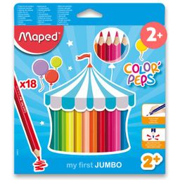 Obrázek produktu: Pastelky MAPED Color´Peps JUMBO - 18 barev, trojhranné