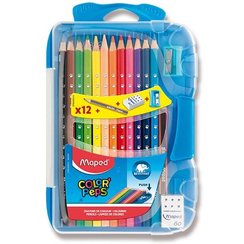 Obrázek produktu: Pastelky MAPED Color'Peps Smart Box - 12 barev + doplňky