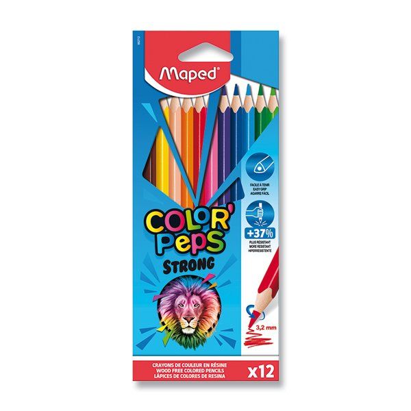Levně Pastelky MAPED Color´Peps STRONG - 12 barev
