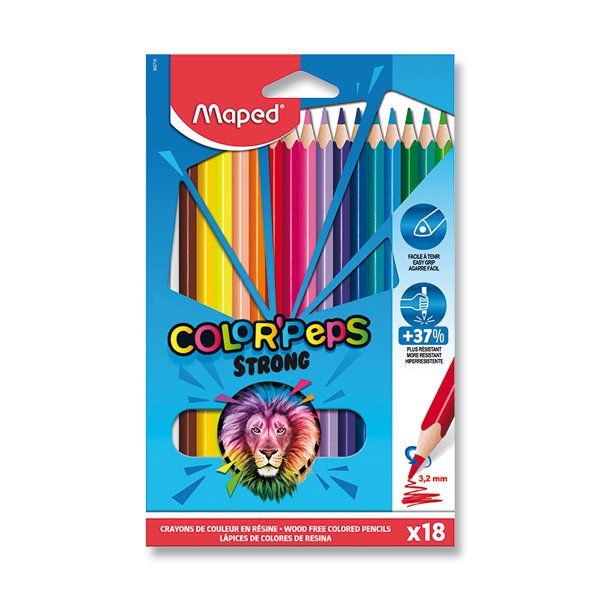 Levně Pastelky MAPED Color´Peps STRONG - 18 barev