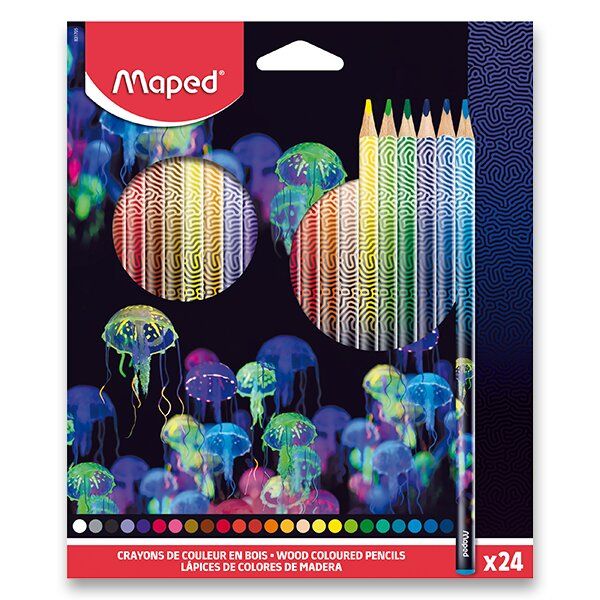 Pastelky MAPED Deepsea Paradise - sada 24 barev