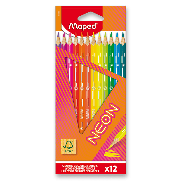Barevné pastelky Maped Neon 12 ks