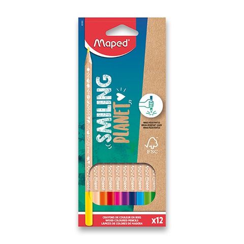 Obrázek produktu: Pastelky MAPED Smiling Planet - 12 barev