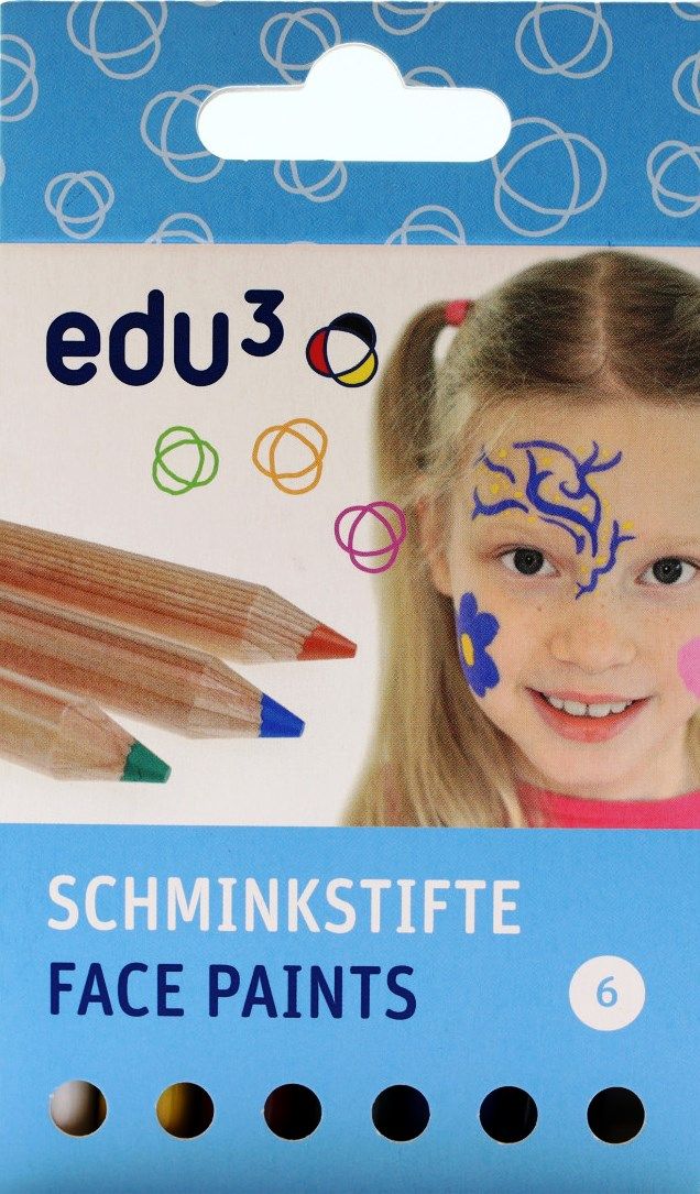 Pastelky na obličej EDU BASIC - 6 ks