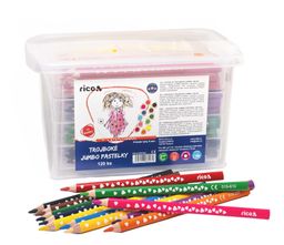 Obrázek produktu: Pastelky RICO trojboké JUMBO, tuha průměr 5mm, 120 ks (10 x 12 barev), PP box
