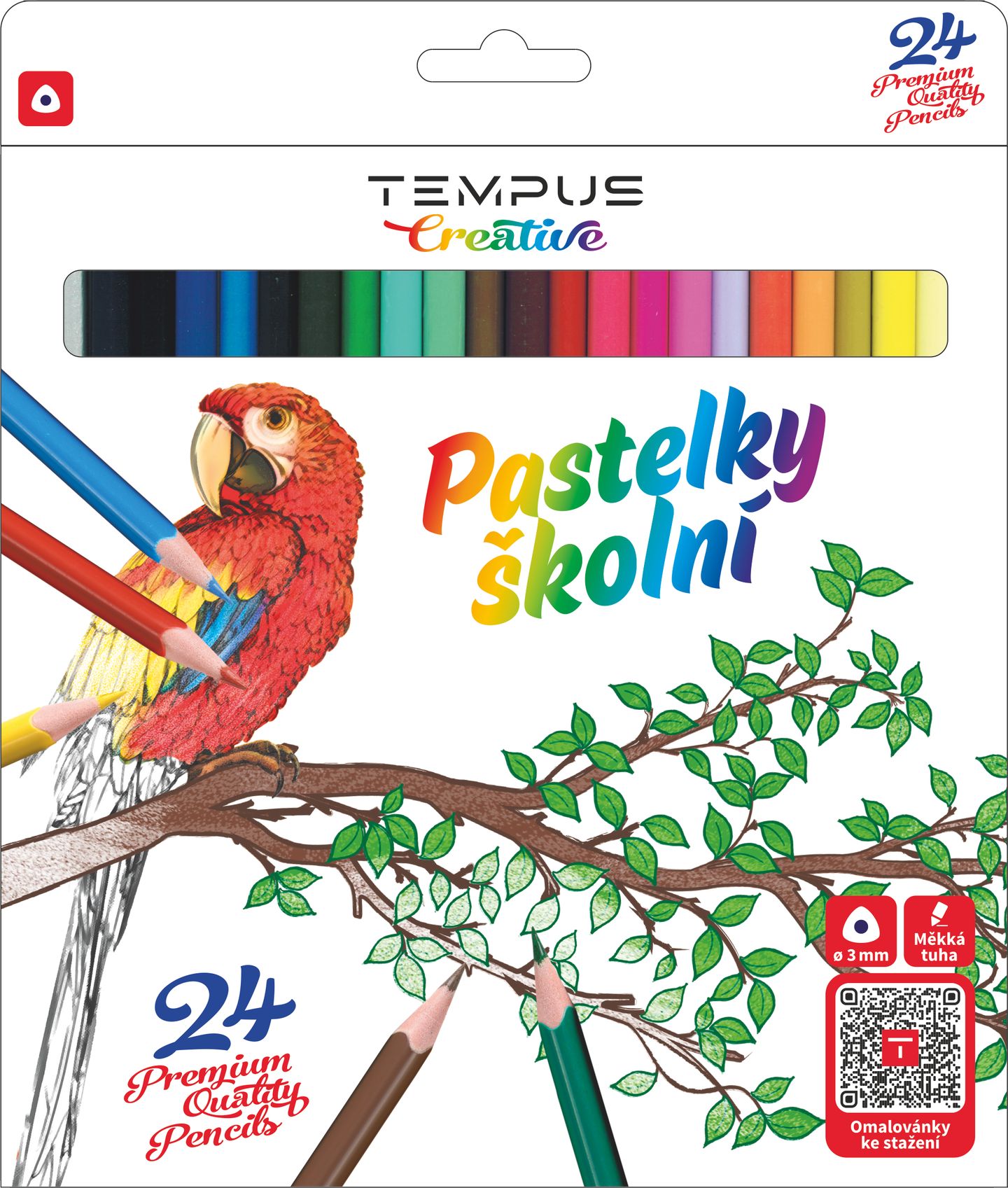 Pastelky Tempus trojhranné - 24 ks