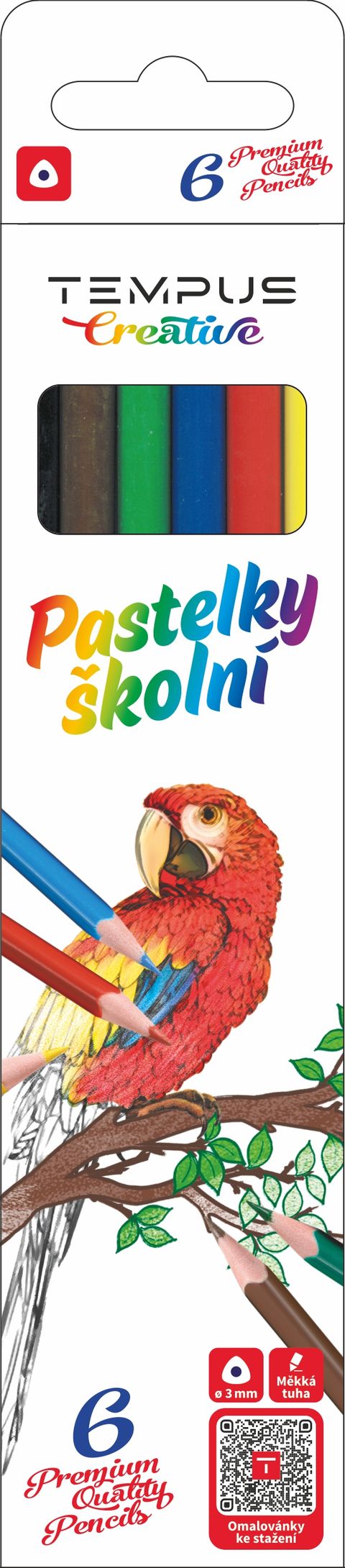 Obrázek produktu: Pastelky Tempus trojhranné - 6 ks