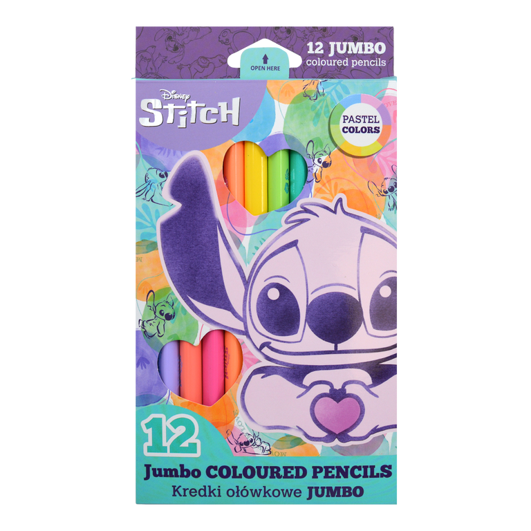 Colorino pastelky trojhranné JUMBO Stitch Pastel