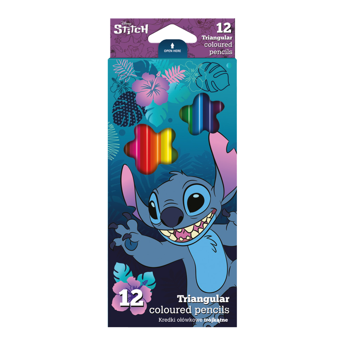 Pastelky trojhranné Colorino Stitch - 12 barev