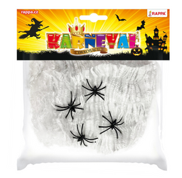 Obrázek produktu: Pavoučí síť s pavouky - bílá