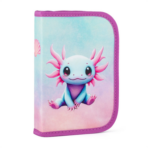Obrázek produktu: Penál 1 p. 2 chlopně, prázdný Axolotl