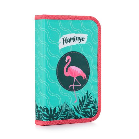 Obrázek produktu: Penál 1patrový s chlopní naplněný - Flamingo
