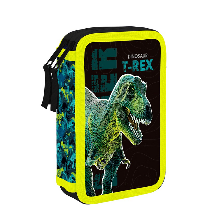 Oxybag Penál 2 patrový prázdný Premium Dinosaurus