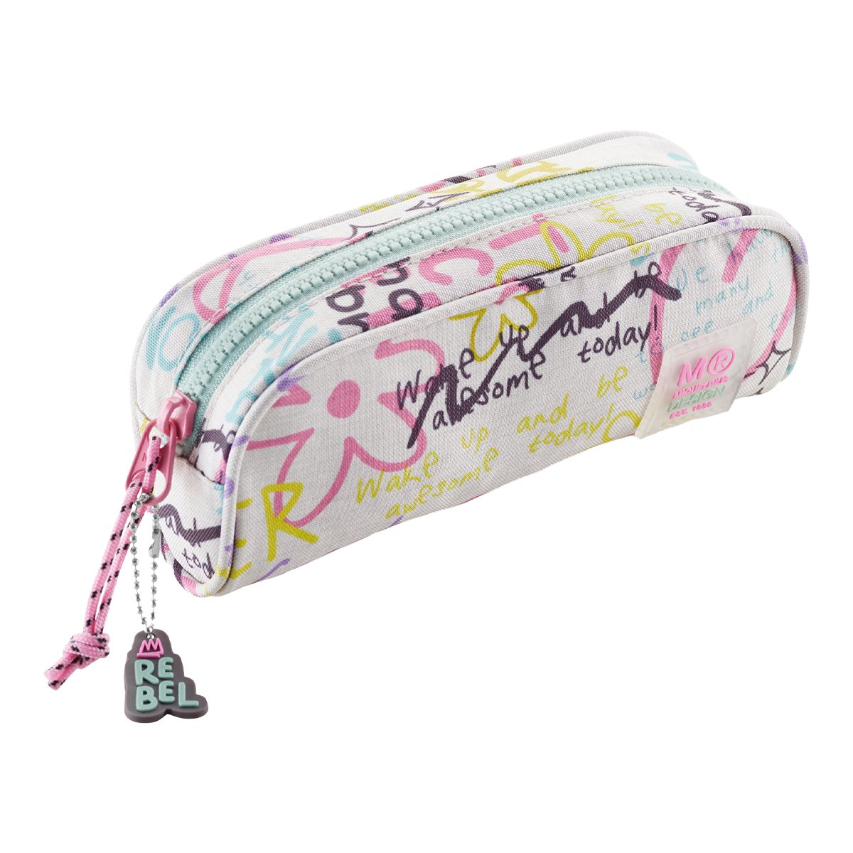 Penál Rebel, jednokomorový, kulatý tvar