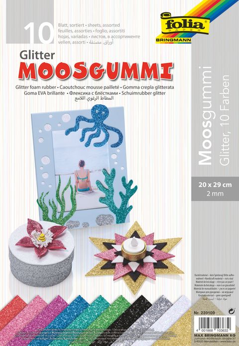 Obrázek produktu: Pěnovka 20 × 29 cm - třpytivá - 10 barev