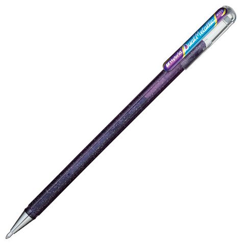 Obrázek produktu: Pentel Dual Metallic Gelové kuličkové pero - fialová/metalická modrá