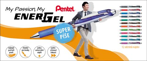 Obrázek produktu: Pentel EnerGel BL77 Gelový roller 0,7 mm - černý