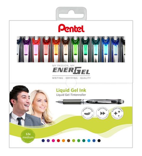 Obrázek produktu: Pentel EnerGel BL77 Gelový roller 0,7 mm - sada 12 barev