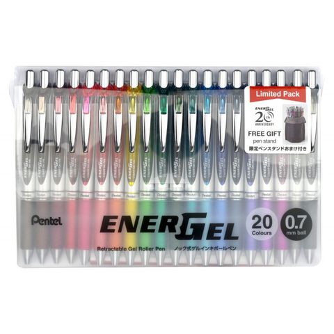 Obrázek produktu: Pentel EnerGel BL77 Gelový roller 0,7 mm - sada 20 barev