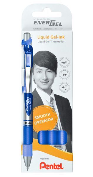 Obrázek produktu: Pentel EnerGel BL77 Gelový roller 0,7 mm - sada 4 ks, modrá