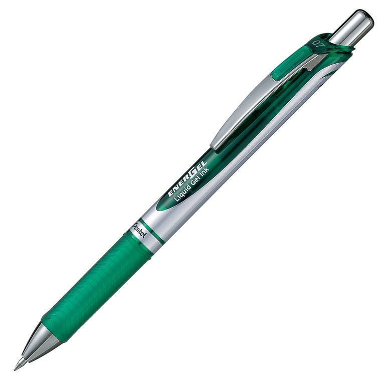 Gelový roller Pentel Energel - zelený, 0,7 mm
