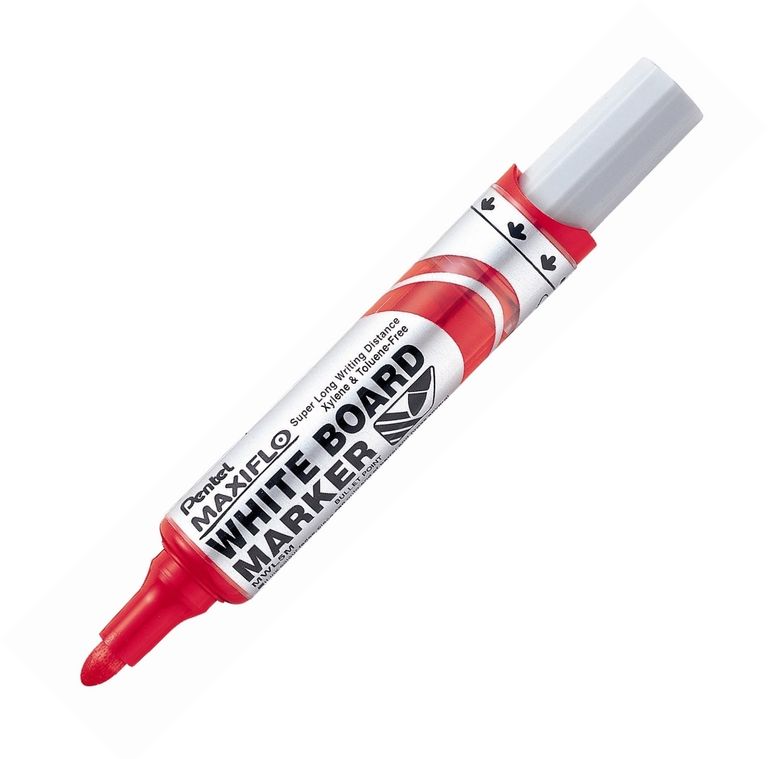 Popisovač na bílé tabule Pentel Maxiflo - červený