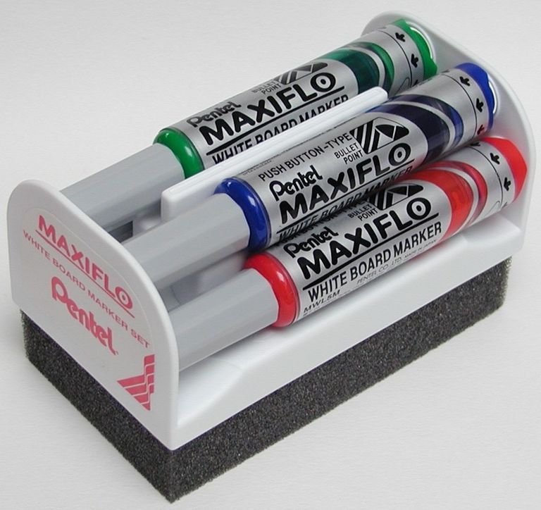 Popisovač na bílé tabule Pentel Maxiflo, sada 4 barev