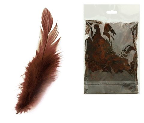 Obrázek produktu: Peří barevné 10 g - hnědé tmavě