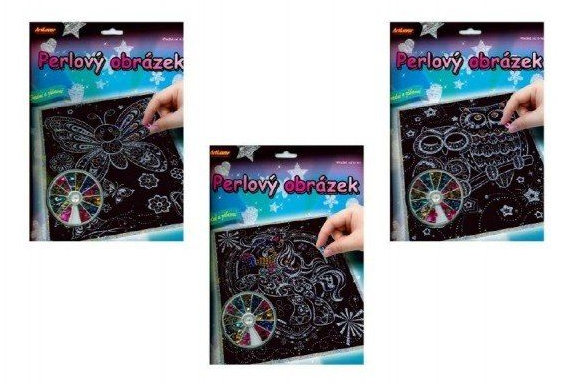 Perlový obrázek 200 ks barevných perel, mix motivů