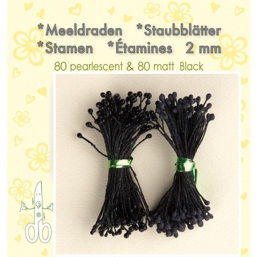 Pestíky do kvítků - černé (160 ks)