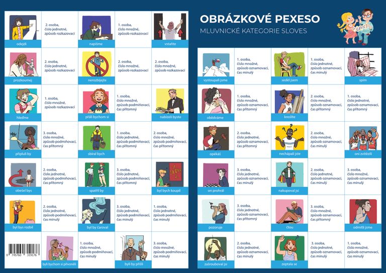 Pexeso - Český jazyk - Slovesa - určování mluvnických kategorií