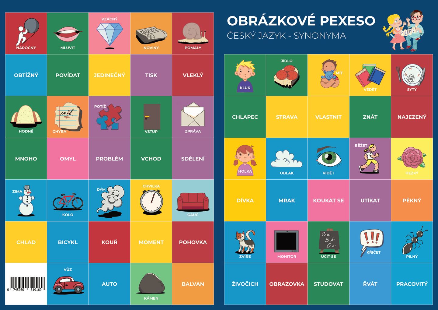 Pexeso - Český jazyk - Synonyma