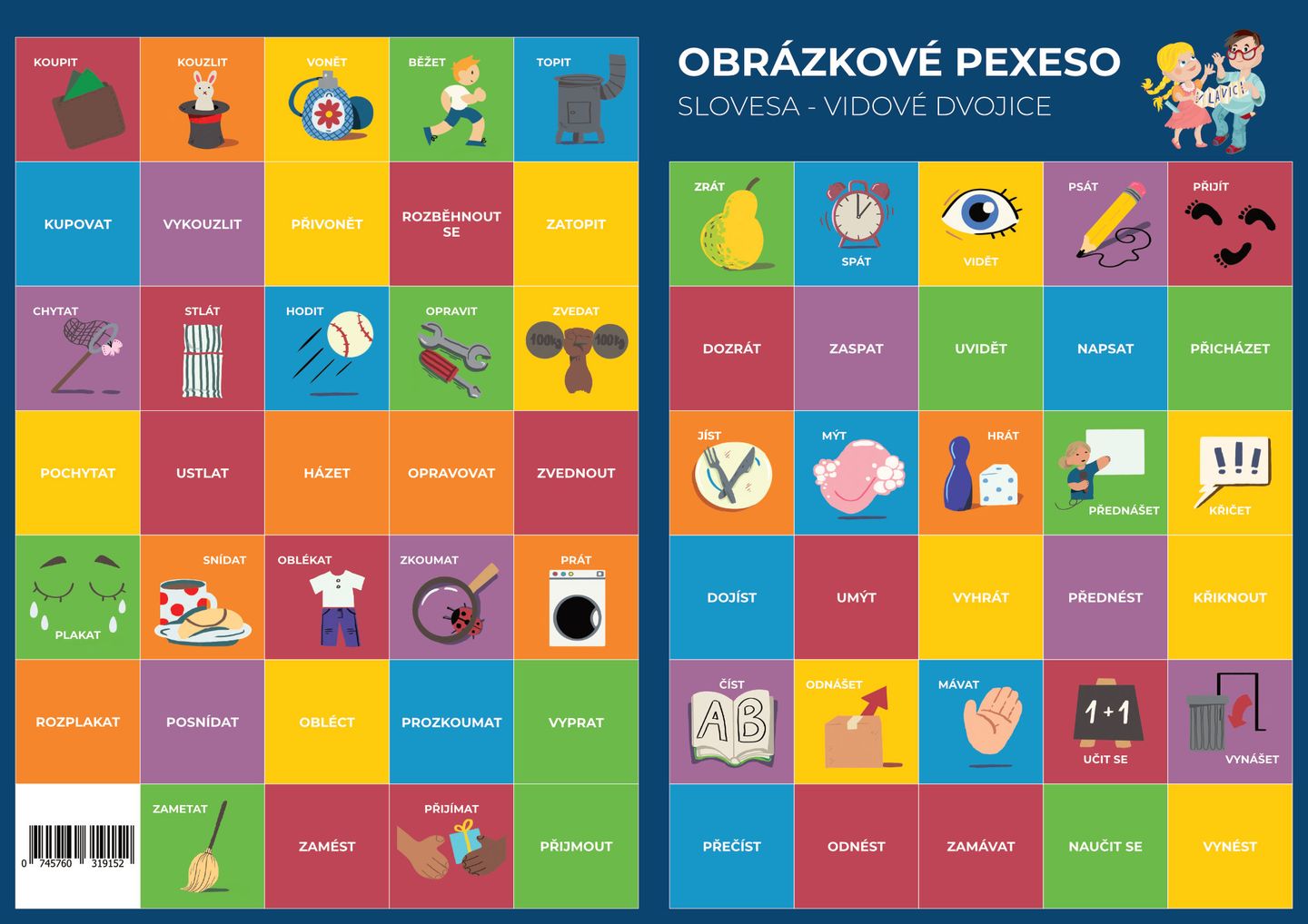 Pexeso - Český jazyk - Vidové dvojice