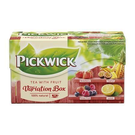 Pickwick černý čaj 20 × 1,5 g - jahoda, tropické ovoce, lesní ovoce, citron