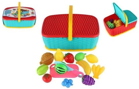 Obrázek produktu: Piknikový košík - ovoce/ zelenina krájecí 15 ks, mix barev