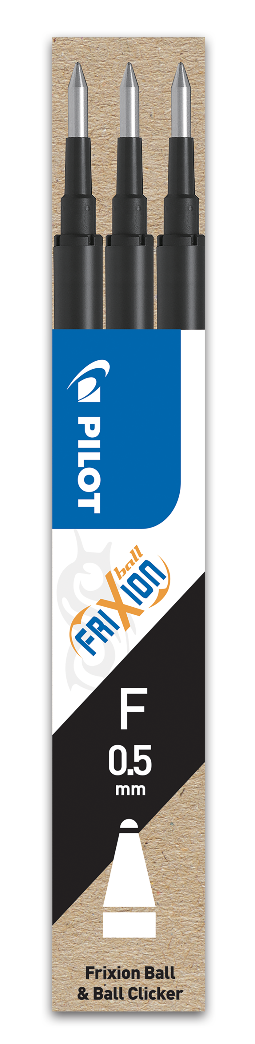 Pilot FriXion Ball 05 Náplň sada 3 ks - černá